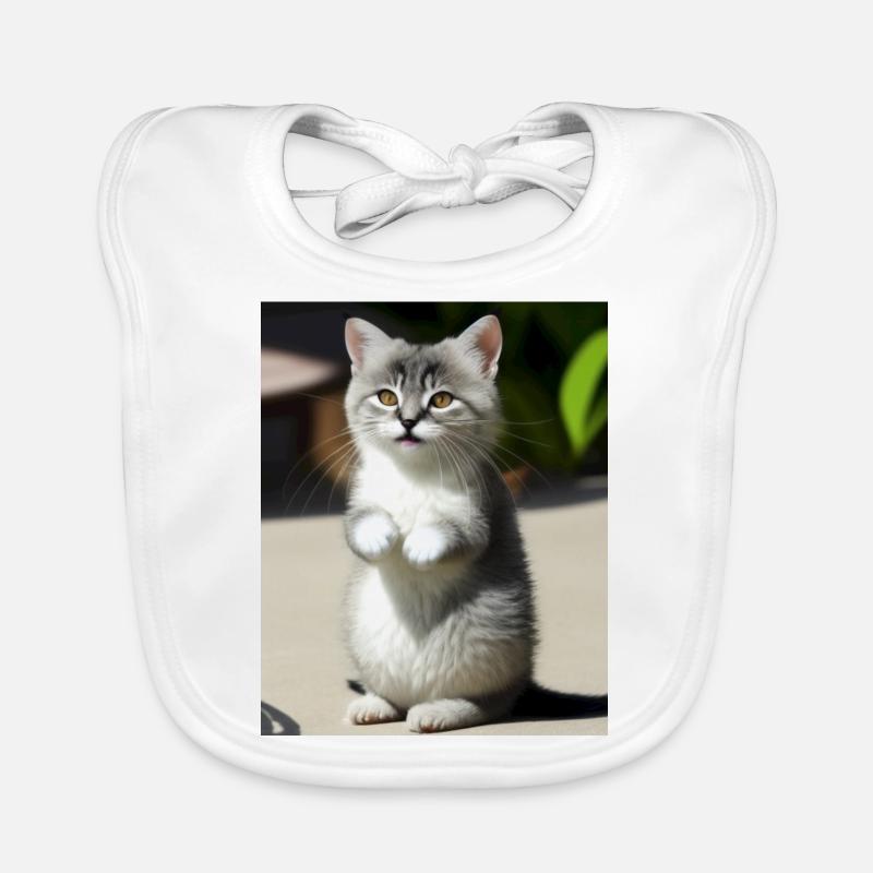 white persian cat Organic Baby Bibs