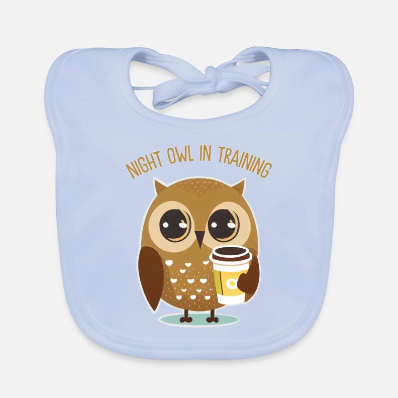 Night Owl in Training Organic Baby Bibs