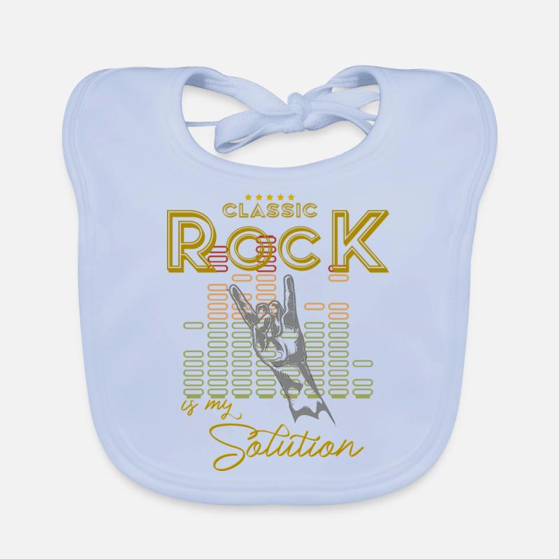 Classic Rock is my Solution! Organic Baby Bibs