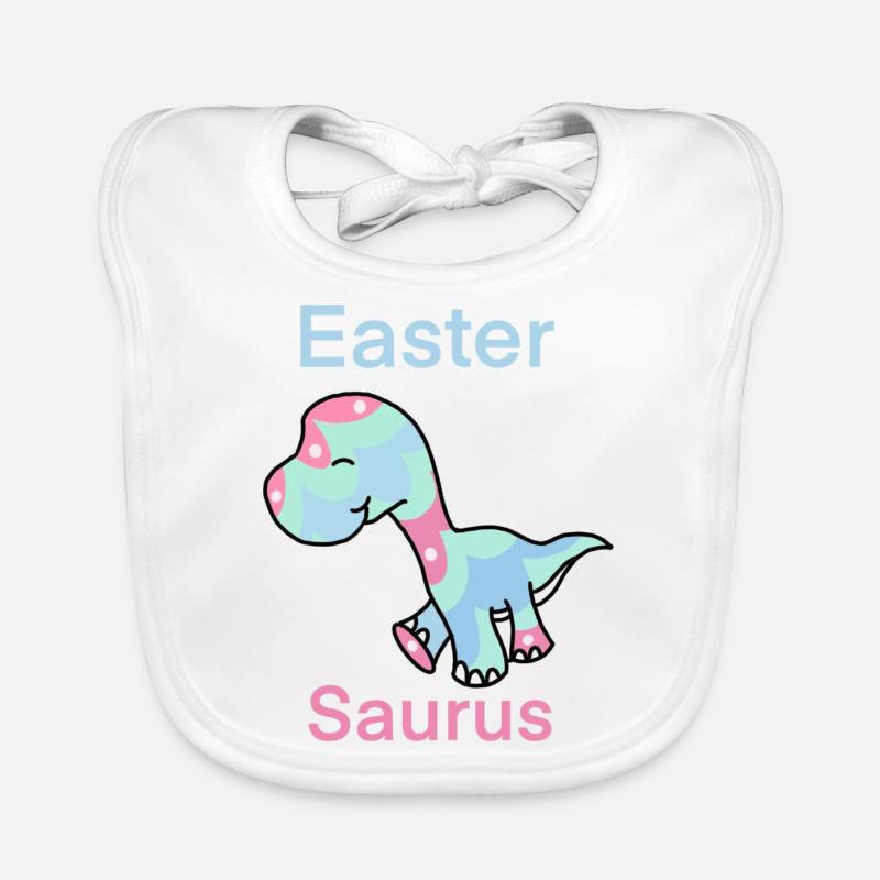 Easter Saurus Easter Dinosaur eggs Easter eggs Organic Baby Bibs