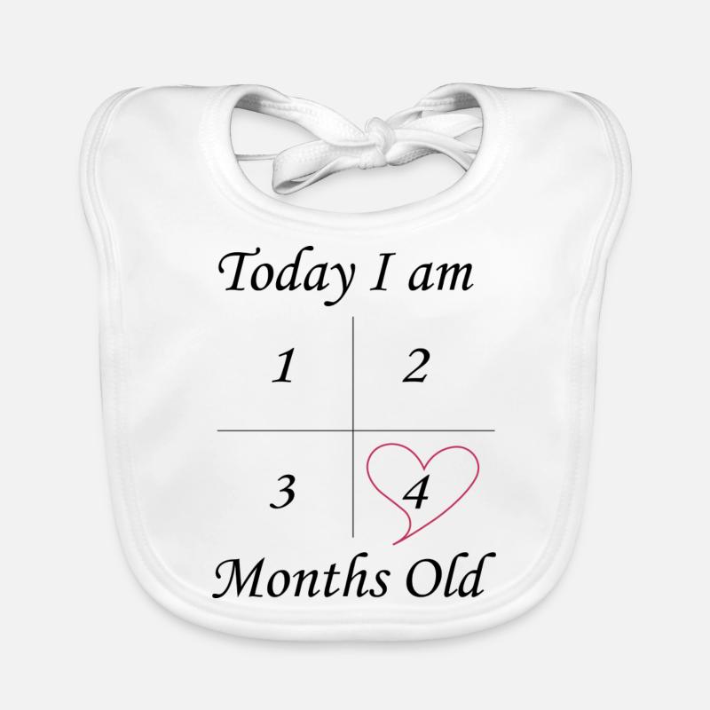 Cœur de 4 mois Bavoir bio Bébé