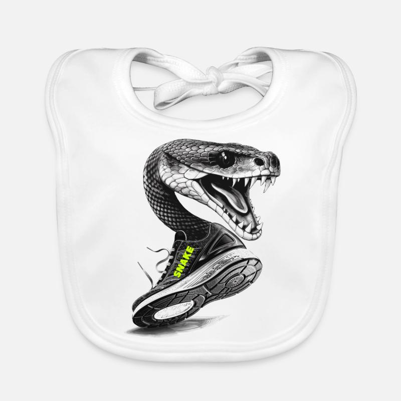 snake - Baby Bio-Lätzchen - Weiß
