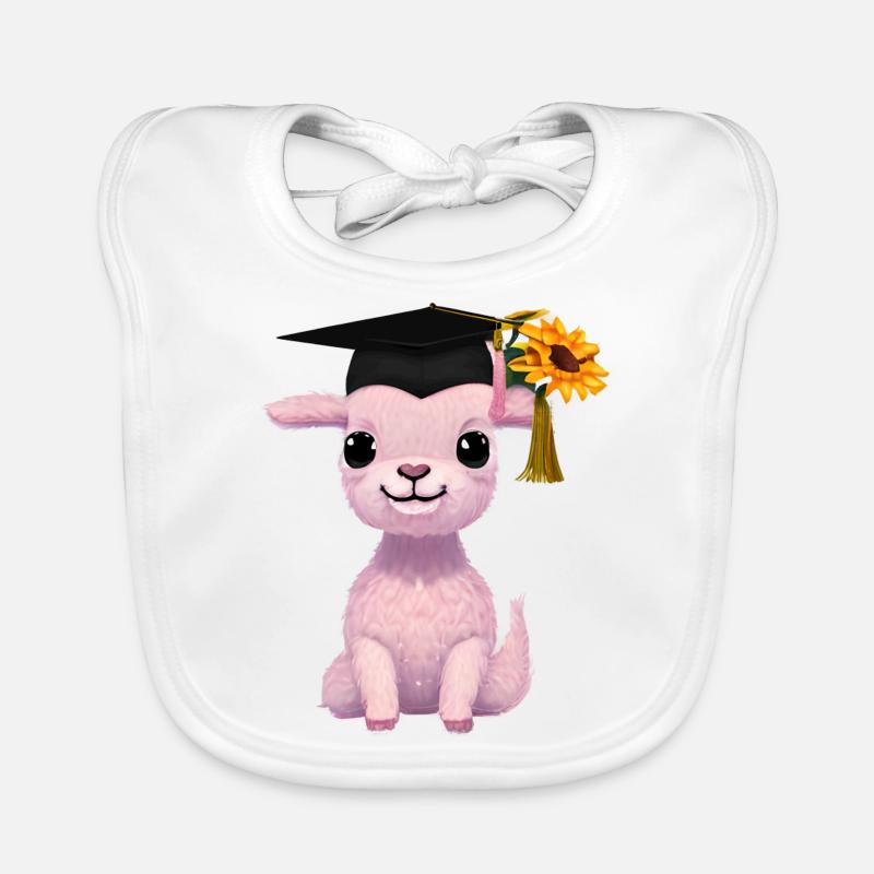 Bachelor Graduate School Leaving Certificate Alpaca Study Organic Baby Bibs