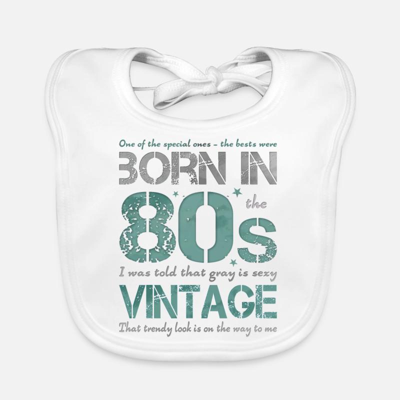 die Achtziger 80er 80s Baby Bio-Lätzchen