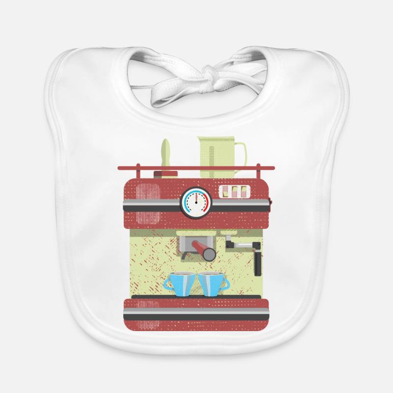 Vector Kaffeemaschine Baby Bio-Lätzchen