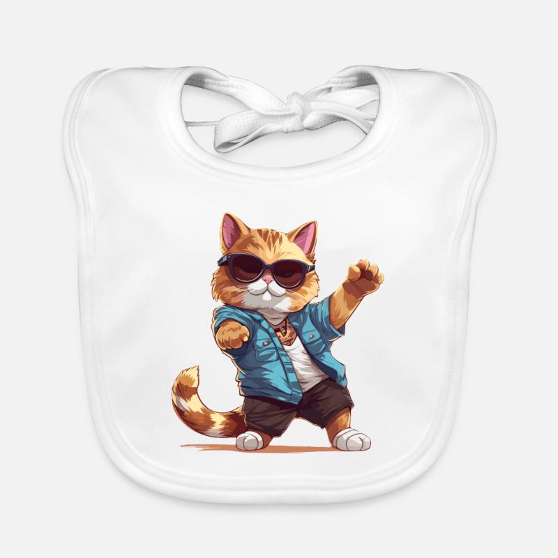 Dabbing Cat Baby Bio-Lätzchen