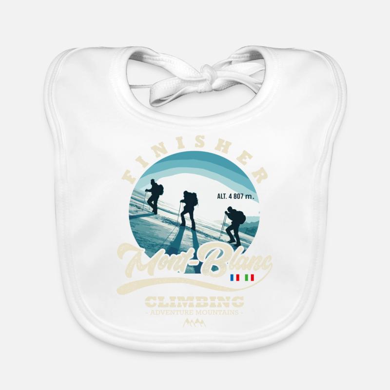 climbing finisher Mont Blanc Organic Baby Bibs