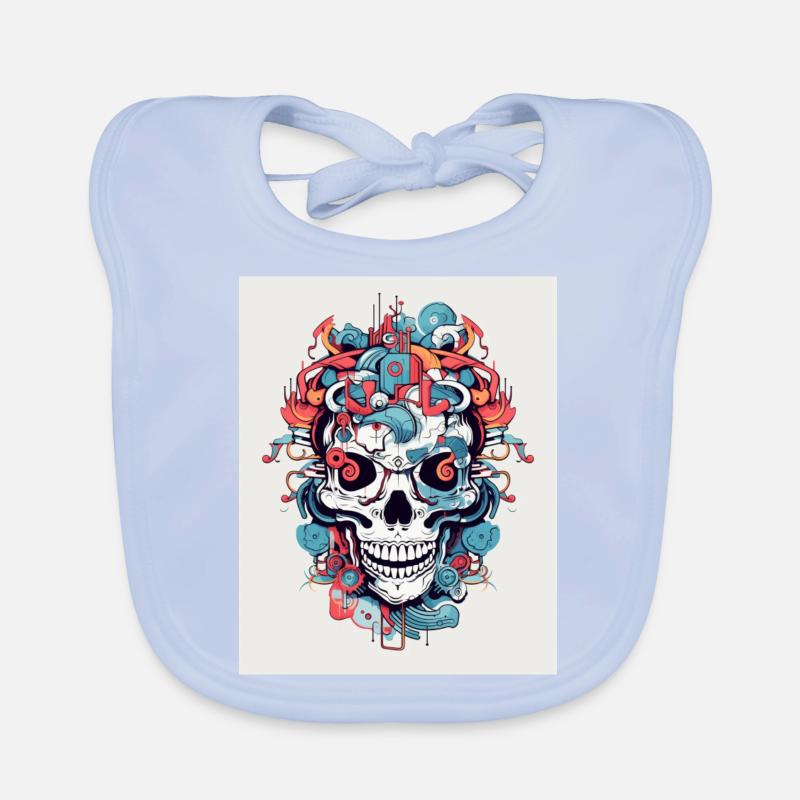 farbenfroher Knochen Baby Bio-Lätzchen