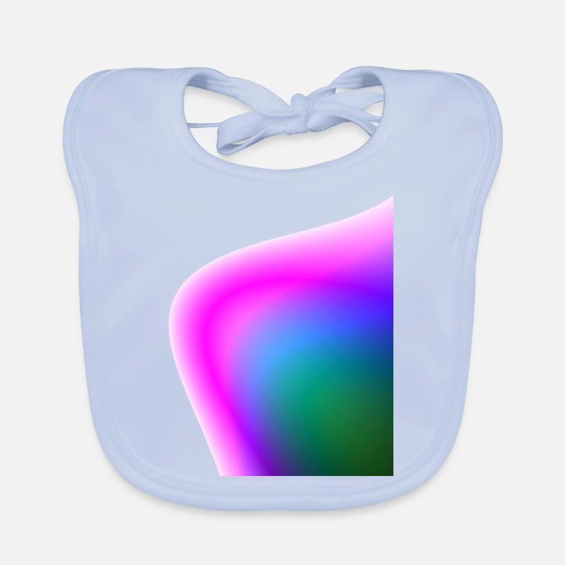 Cosmic Color Waves - Abstract Gradient Organic Baby Bibs