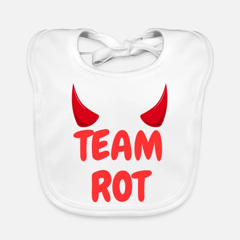 Team Rot Baby Bio-Lätzchen
