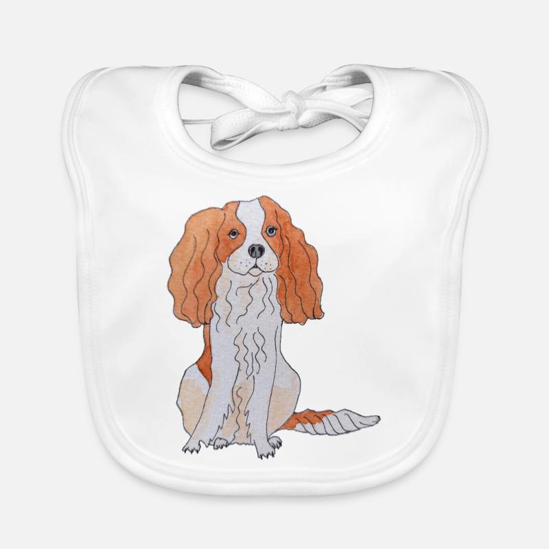 Cavalier King Charles Spaniel Fun Organic Baby Bibs