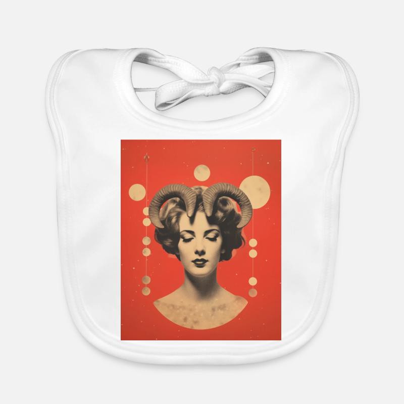 Aries collage art astrology Organic Baby Bibs