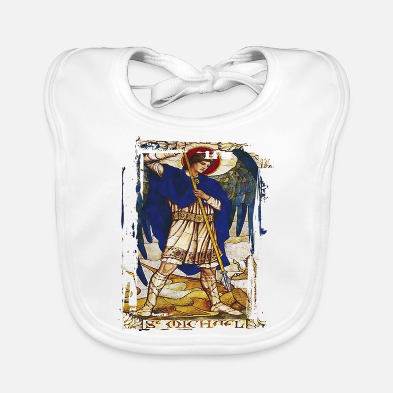 Erzengel Heiliger Religion Gott Engel Glaube Michael Baby Bio-Lätzchen