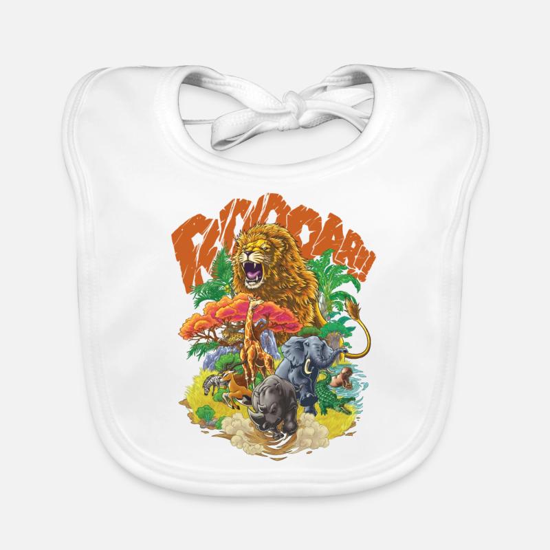 Tiere der Savanne #2 Baby Bio-Lätzchen