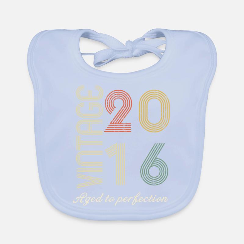 8 Year Old Birthday Gift - 2016 Organic Baby Bibs