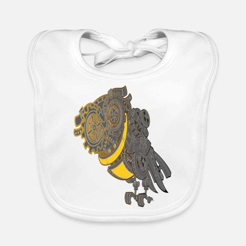 Steampunk Eule Baby Bio-Lätzchen