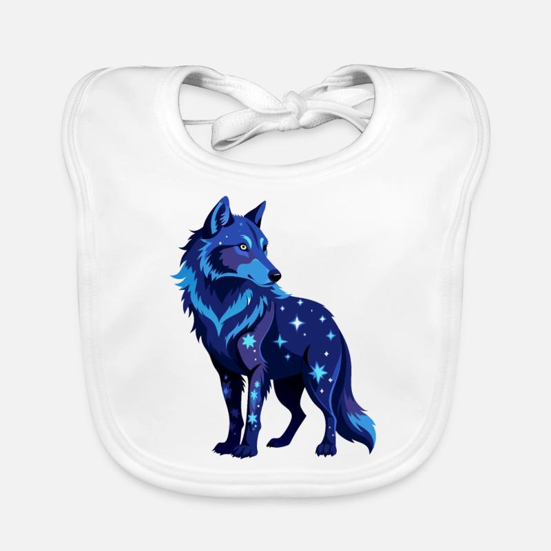 Galactic Wolf Organic Baby Bibs
