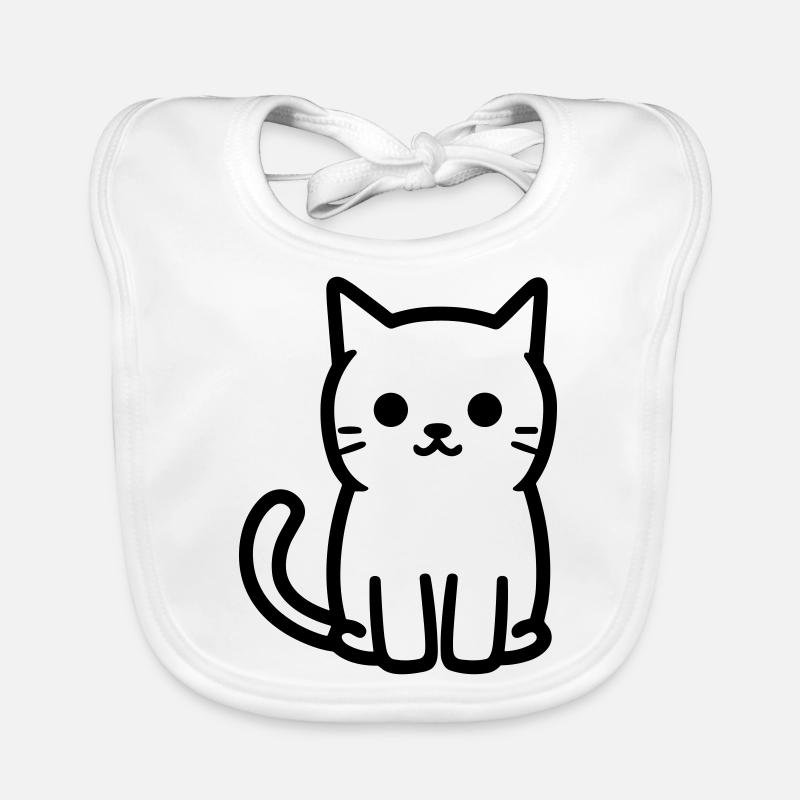 chat Bavoir bio Bébé