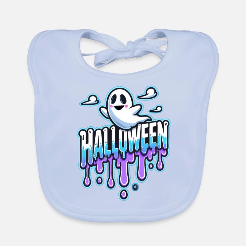 Helloween Geist Spooky Ghost Party Gespennst Organic Baby Bibs