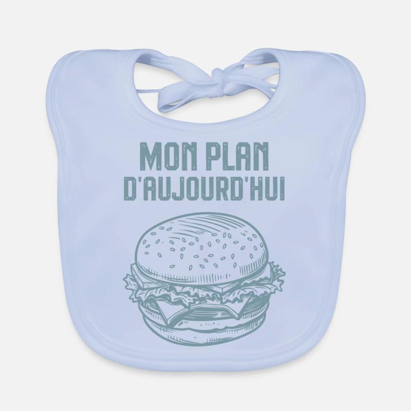 Mon plan d aujourd hui hamburger Bavoir bio Bébé