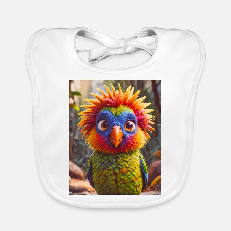 super süßes australisches Tier Regenbogenlorikeet Baby Bio-Lätzchen