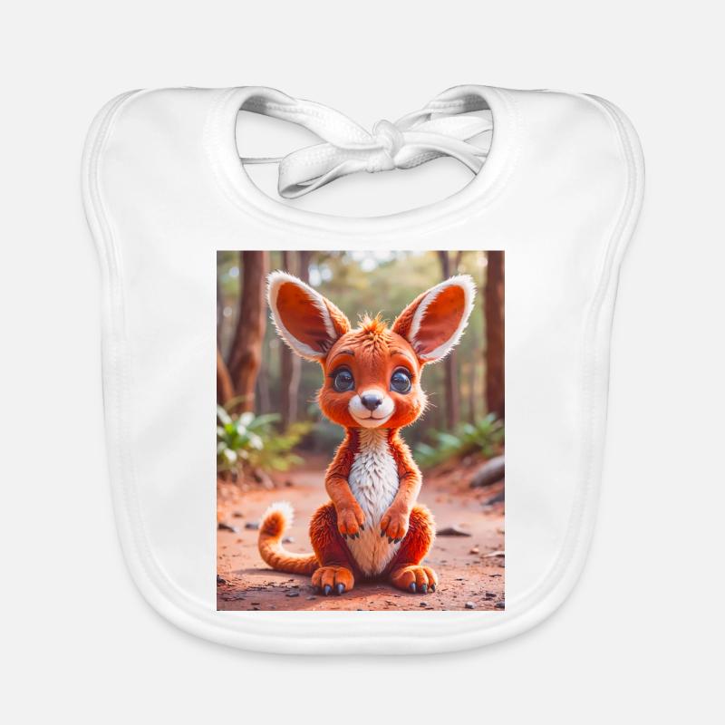 süßes australisches Tier Down Underred Känguru Baby Bio-Lätzchen