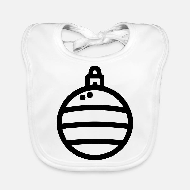 Weihnachtskugel Baby Bio-Lätzchen