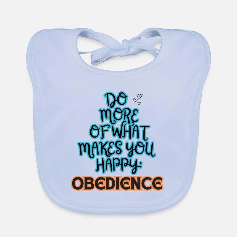 Obéissance Faites plus de ce qui vous rend bleu/orange Bavoir bio Bébé