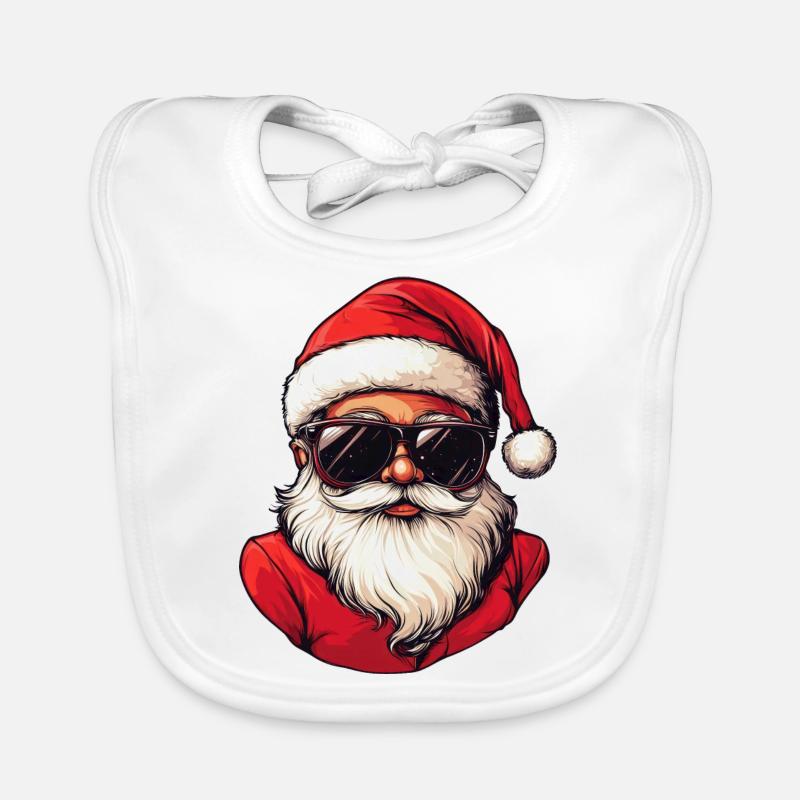 Cool Weihnachtsmann Santa Claus Baby Bio-Lätzchen