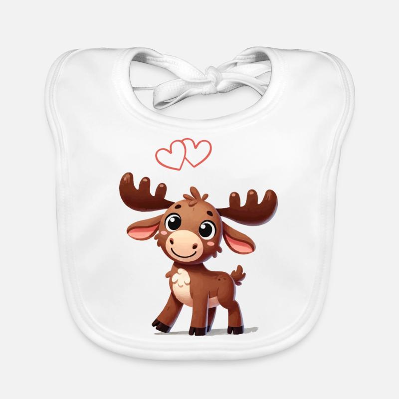 elch comic love Baby Bio-Lätzchen