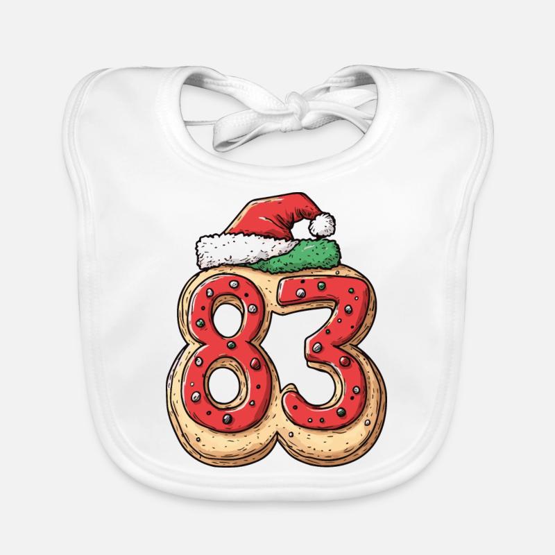 Biscuit de Noël à 83 chiffres Bavoir bio Bébé