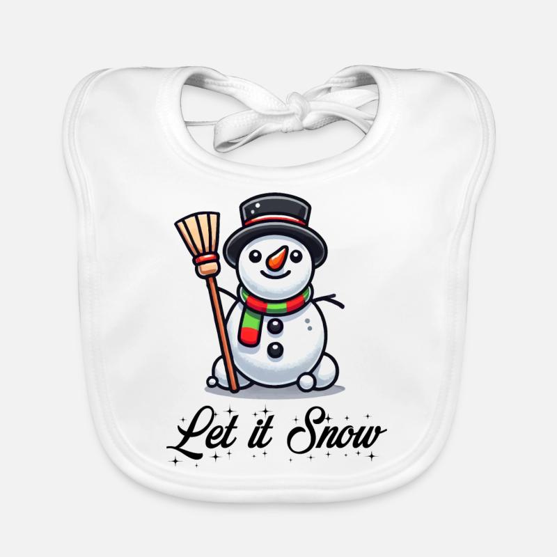 Schneemann Comic Baby Bio-Lätzchen