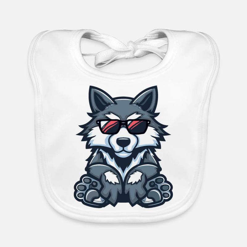 Wolf Comic Cool Baby Bio-Lätzchen
