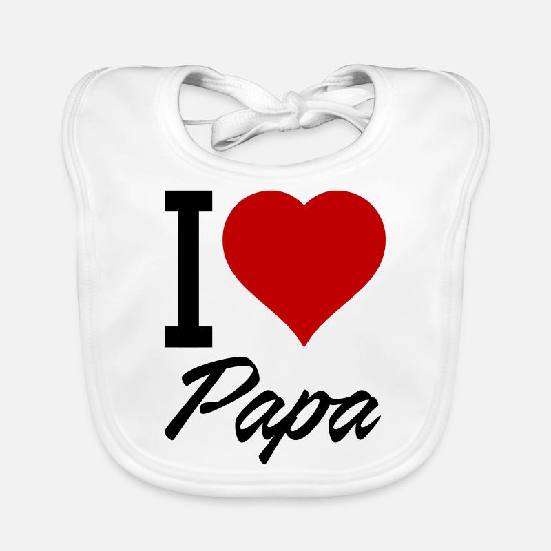 i love papa 01 Baby Bio-Lätzchen