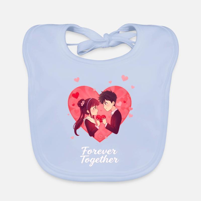 Anime Valentinstag Design Baby Bio-Lätzchen