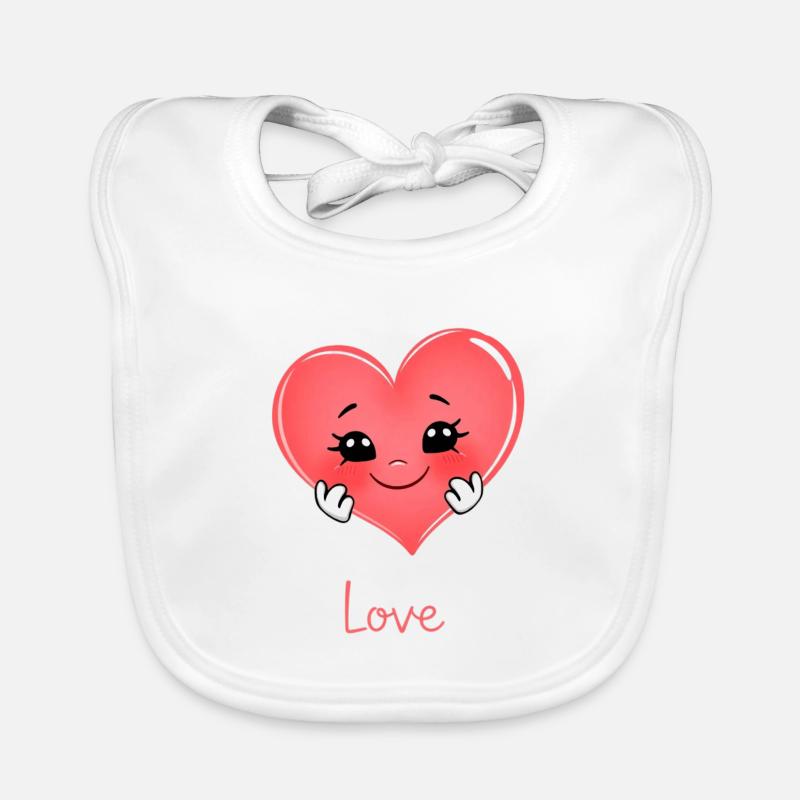 Süßes Herz Design Baby Bio-Lätzchen