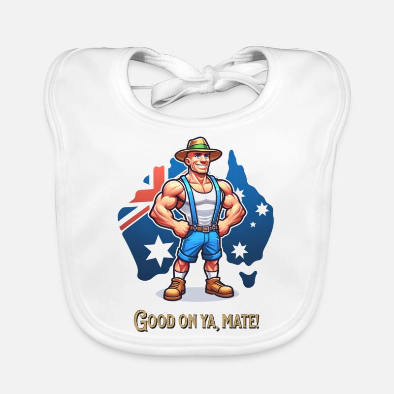 Australien lustiges Design Baby Bio-Lätzchen