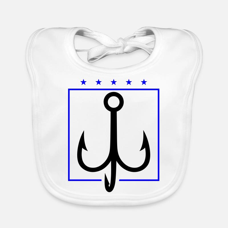Fishing Hook Drilling Organic Baby Bibs