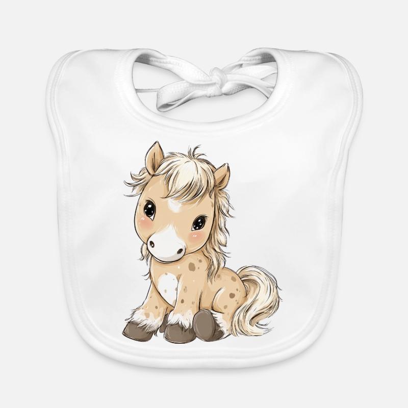 Mignon bébé poney cheval Bavoir bio Bébé