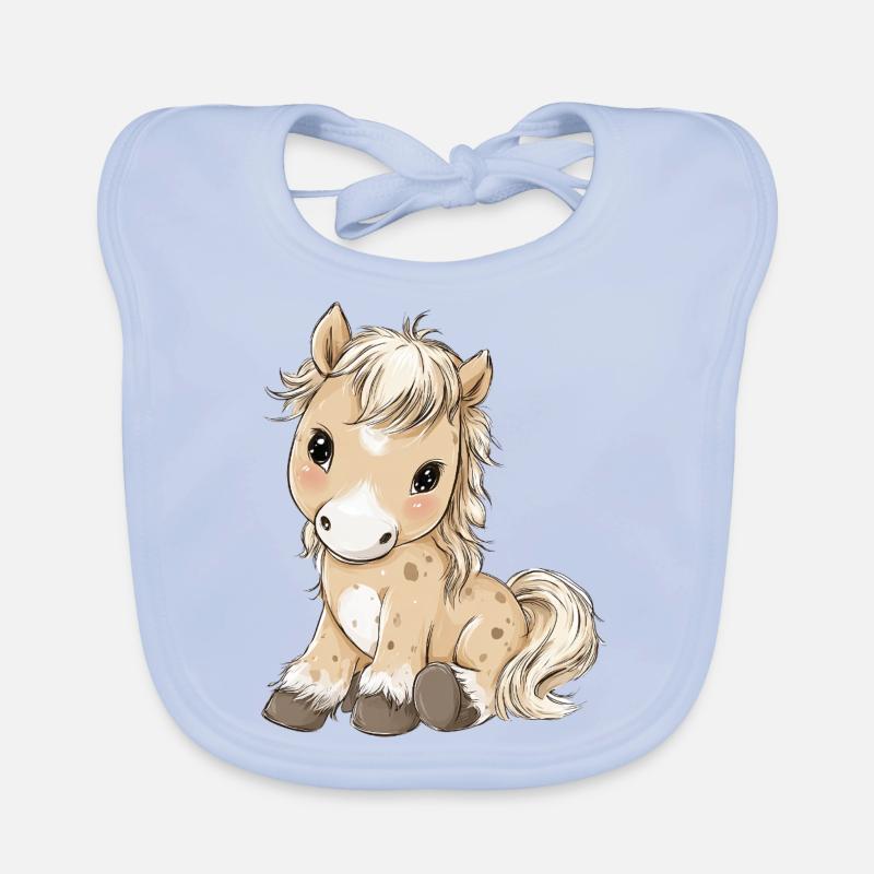 Mignon bébé poney cheval Bavoir bio Bébé