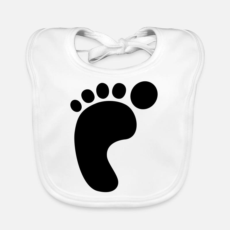 Impression de pied gauche Bavoir bio Bébé