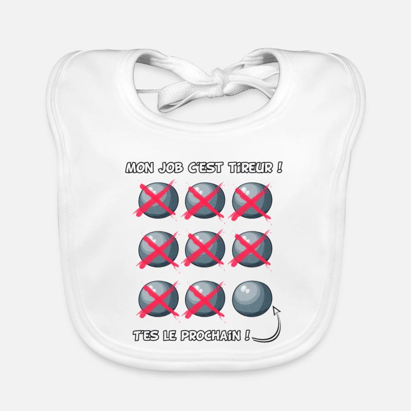 Profession tireur de boules - Bavoir bio Bébé - blanc