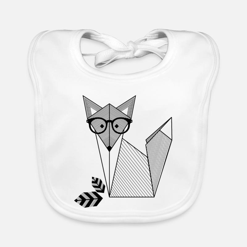 Fuchs mit Brille Baby Bio-Lätzchen