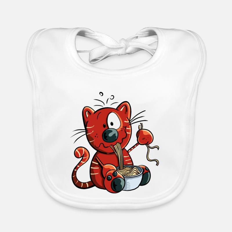 Spaghetti Cat Organic Baby Bibs