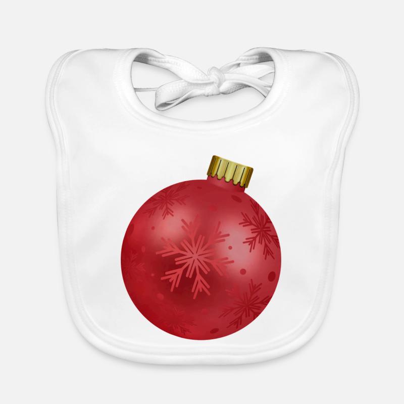 Cadeau de ventre de bébé enceinte boule de Noël Bavoir bio Bébé