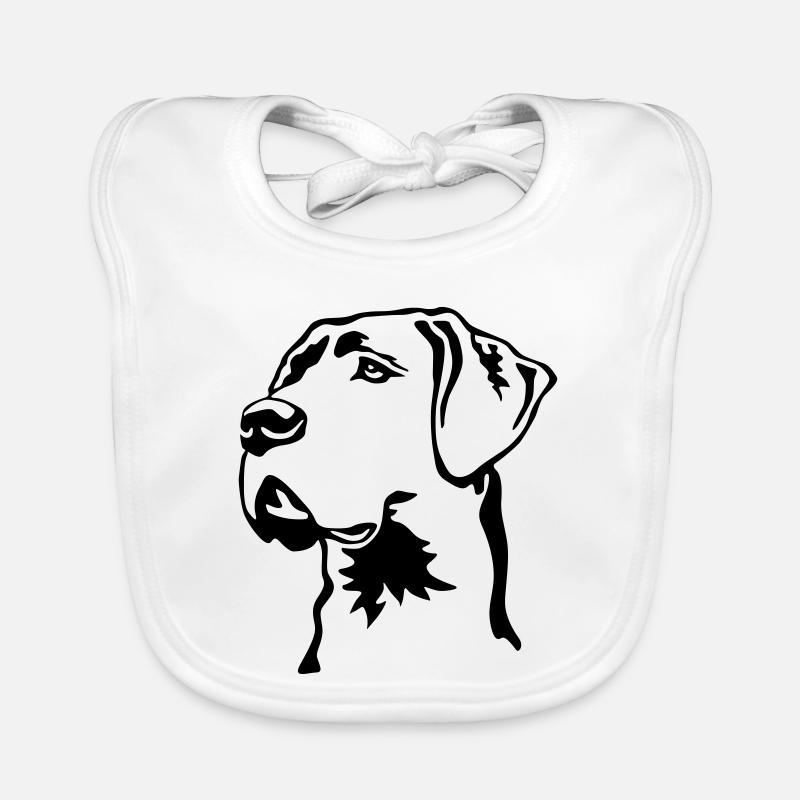 Deutsche Dogge Kopf Baby Bio-Lätzchen