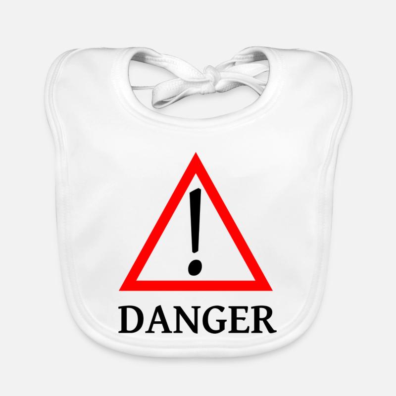 Minimalist Red Abstract Triangle Organic Baby Bibs