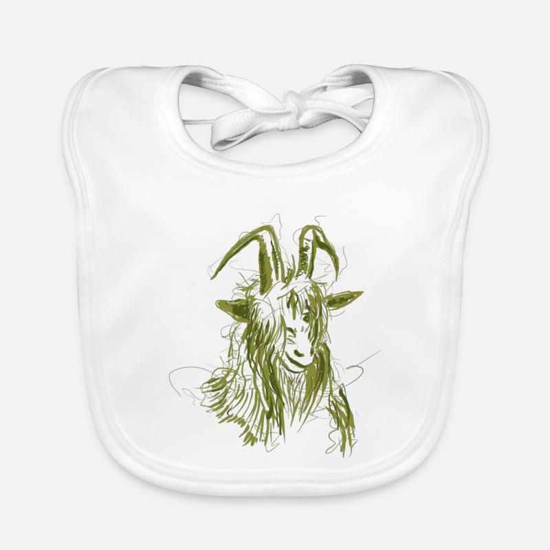chèvre (vert) Bavoir bio Bébé