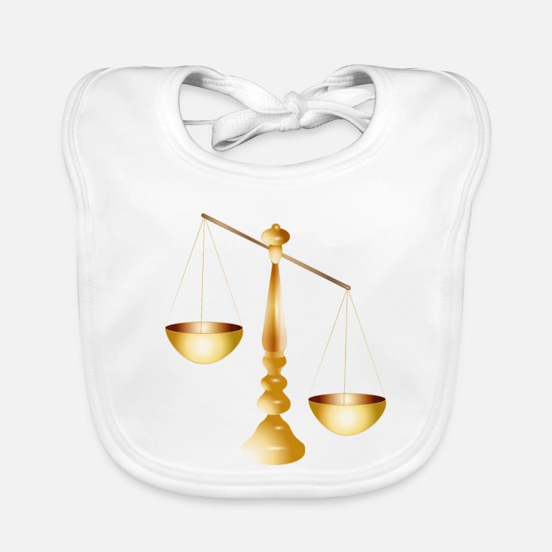 two scales on a beam with stand Organic Baby Bibs