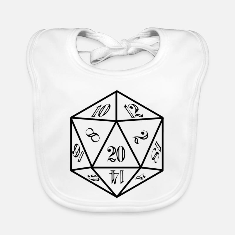 D20 Bad Sample RPG Dice Saying Organic Baby Bibs